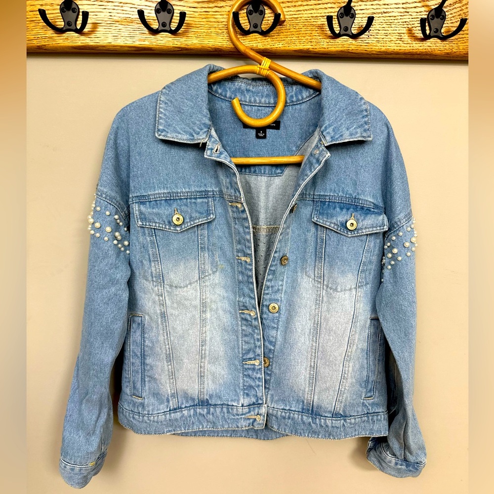 Inc pearl denim jacket- Nashville ready